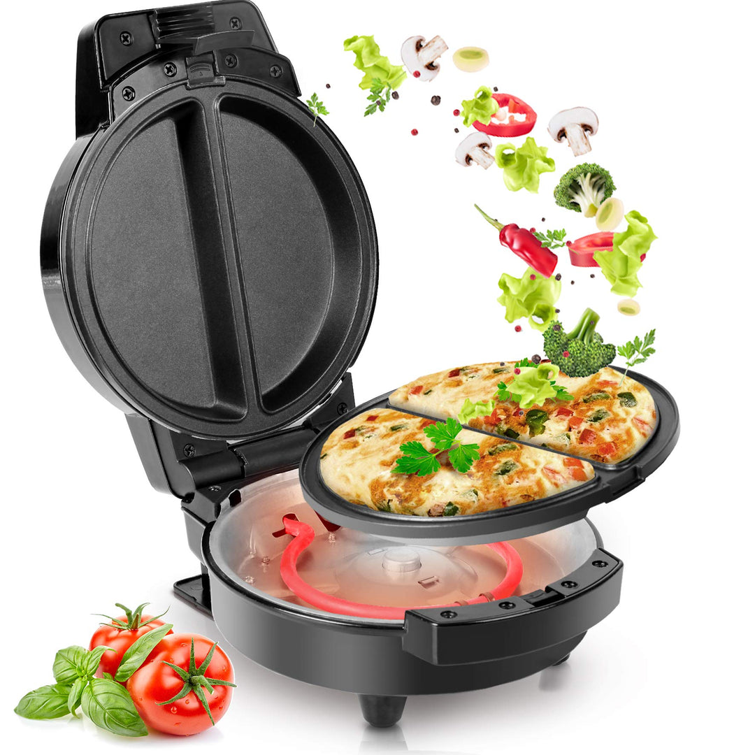 Duronic OM60 Omelette maker | Omlette Grill 600W | Antihaft-Kochplatte | Automatische Temperaturrege