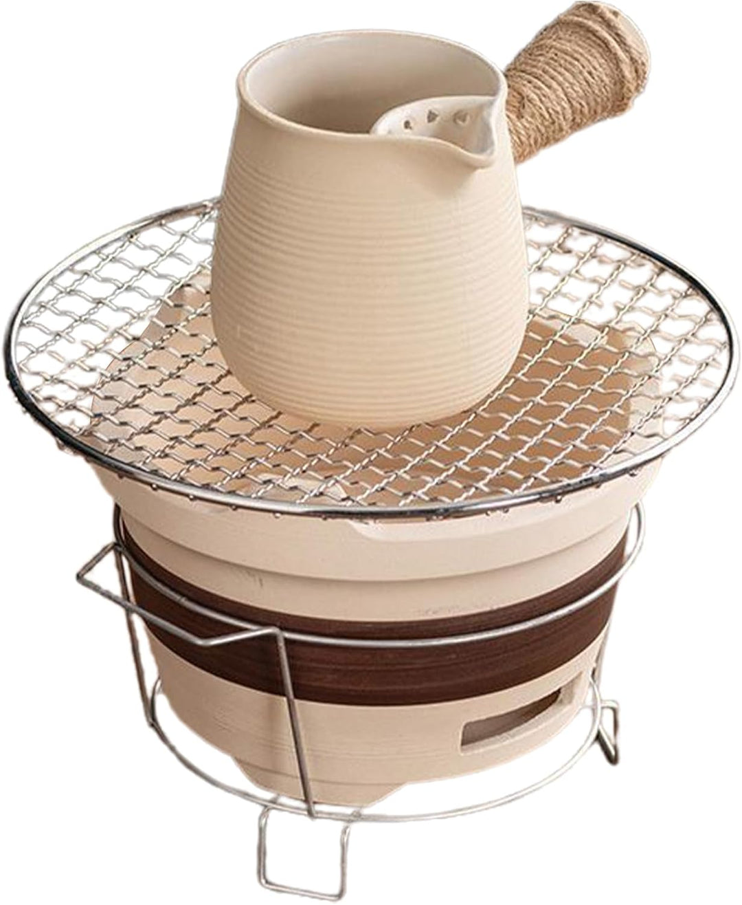 Veeteah BBQ-Grill,Kohleofen - Grillofen zum Kochen von Tee rund um den Herd, Tee-Holzkohleofen für O