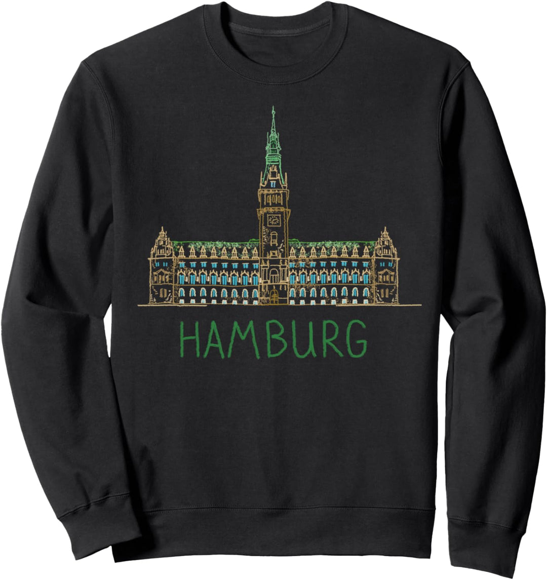 Hamburg Deutschland Kunstgeschenk Männer Frauen Sweatshirt