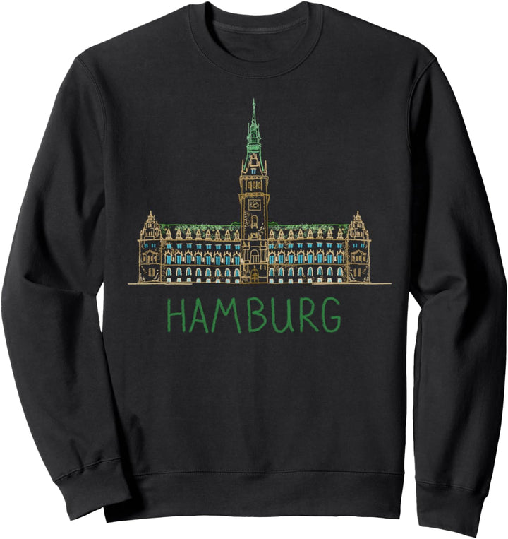 Hamburg Deutschland Kunstgeschenk Männer Frauen Sweatshirt