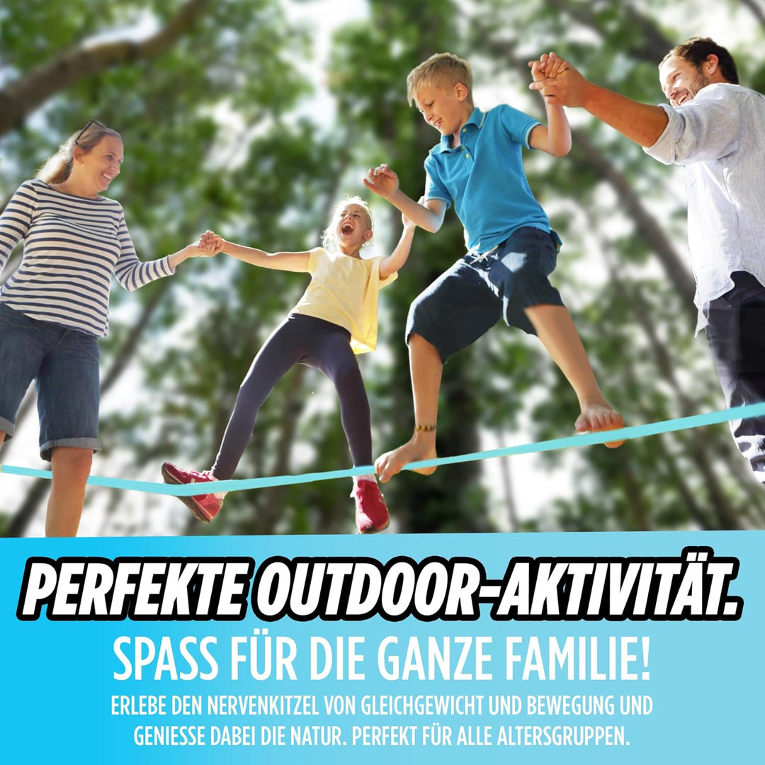 TRAILBLAZE Kit Slackline Completo – Con Protezioni Alberi + Sacca Porta Slackline - Installazione Fa