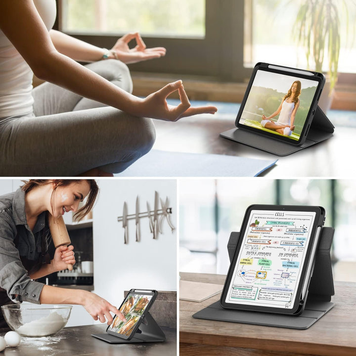 DINGGUAGUA Hülle für iPad 10 Generation 10.9 Zoll 2022 A2757/A2777,Hülle Abnehmbares Transparentes m