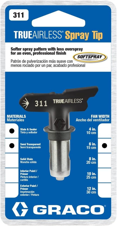 Graco TRA311 TrueAirless 311 Spritzdüse – für Magnum A20, A30, A45, A60, A80, A100, ProS19,