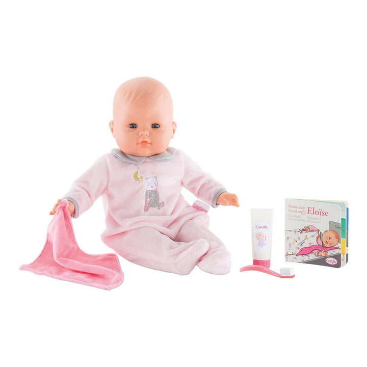 Corolle 9000130130 - Mon Grand Poupon Corolle / Eloise Gute Nacht Set / Französische Puppe mit Charm