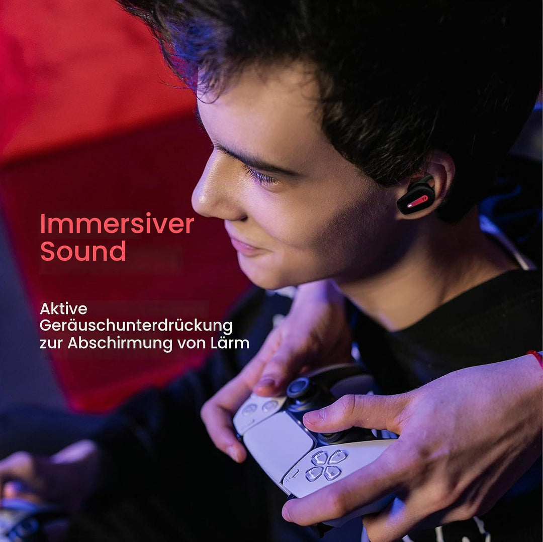 Remotto Duos - Kabelloses Headset mit mehr als 8 Stunden Akkulaufzeit, PS4 und PS5-kompatibel, Gamin
