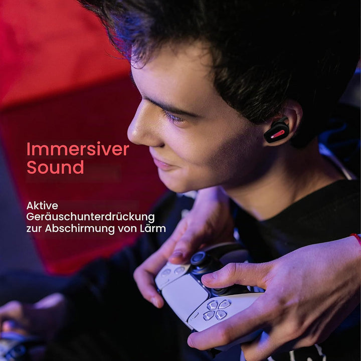 Remotto Duos - Kabelloses Headset mit mehr als 8 Stunden Akkulaufzeit, PS4 und PS5-kompatibel, Gamin