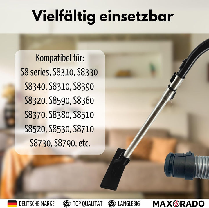 Rohr Staubsauger Bodendüse Schlauch Griff kompatibel mit Miele S8 S8000 C3 Complete & C3 Compact z.B