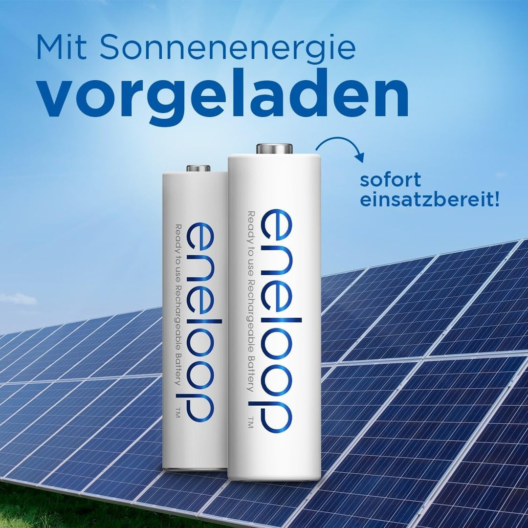 Panasonic eneloop, Ready-to-Use Ni-MH Akku, AA/Mignon, 8er-Pack, verbesserte Kapazität: min 2000 mAh