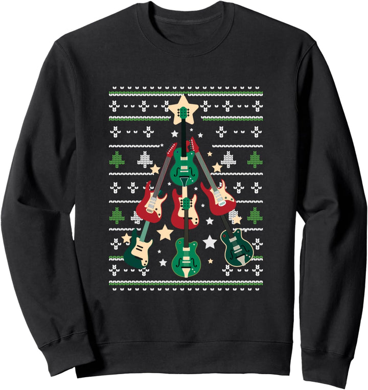 Ugly Christmas Guitarist Gitarre X-Mas Santa Claus New Year Sweatshirt
