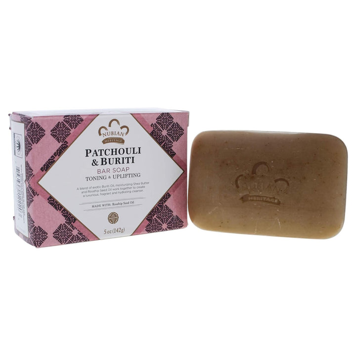Nubian Heritage Patchouli and Buriti Bar Soap, 5 Ounce by Nubian Heritage