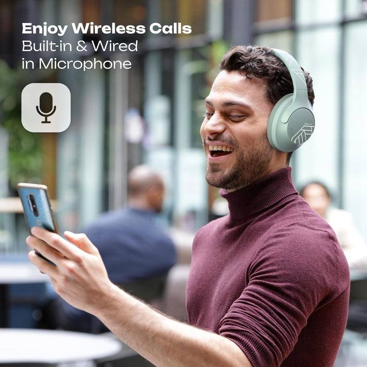 PowerLocus Bluetooth Kopfhörer Over Ear, 50 Std Spielzeit, 4 EQ-Modi, Kopfhörer Kabellos Faltbarer m