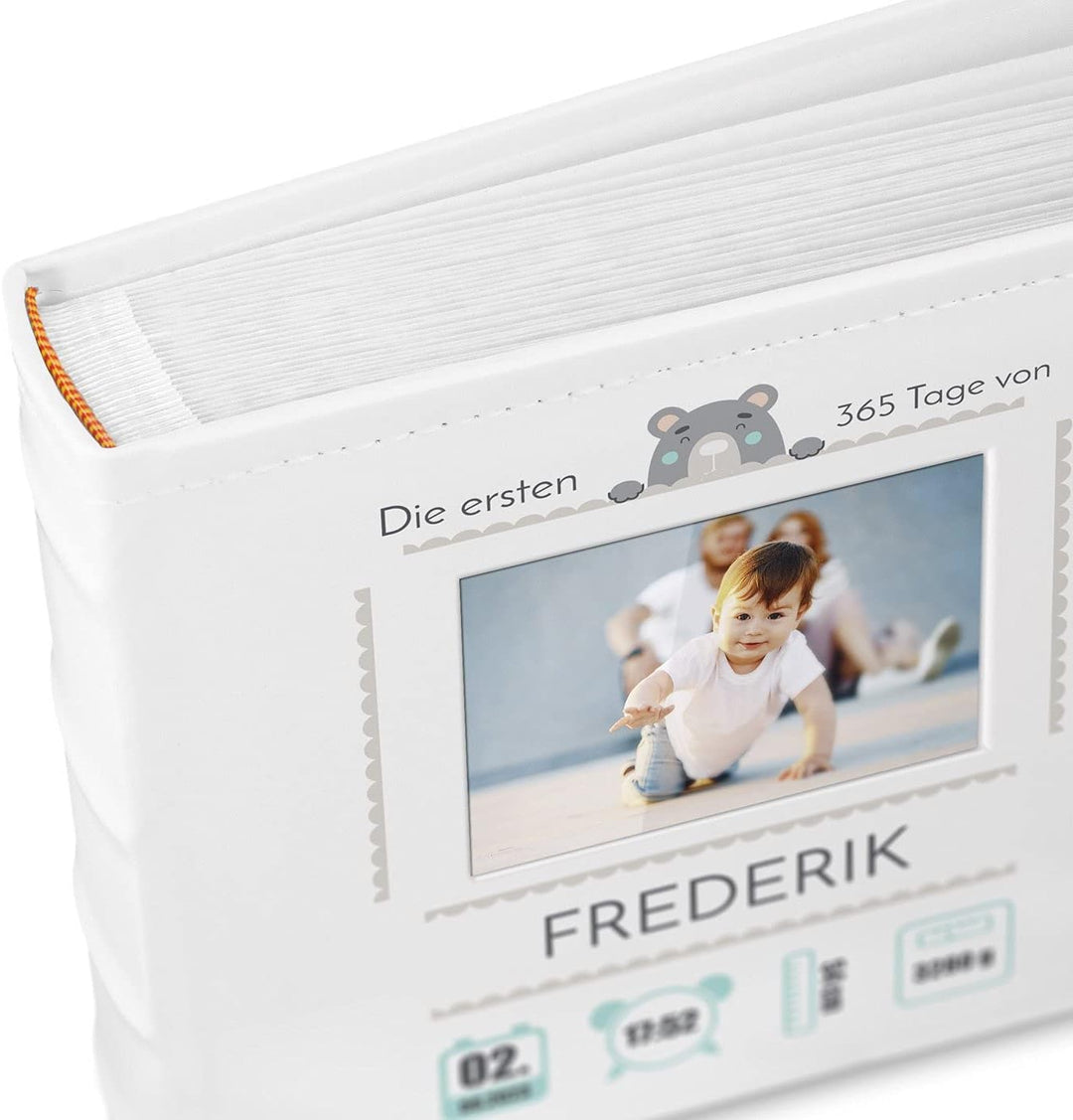 Maverton Einsteckalbum + mit Aufdruck - für 200 Fotos 10x15-100 weisse Seiten - Weihnachtsgeschenke