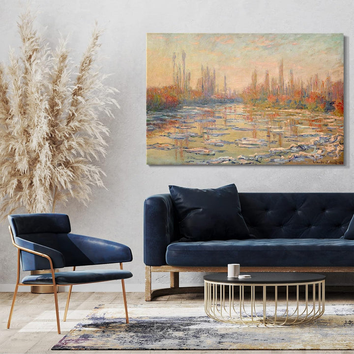 Printed Paintings Leinwand (80x60cm): Claude Monet - Eisgang auf der Seine 80x60 cm, 80x60 cm