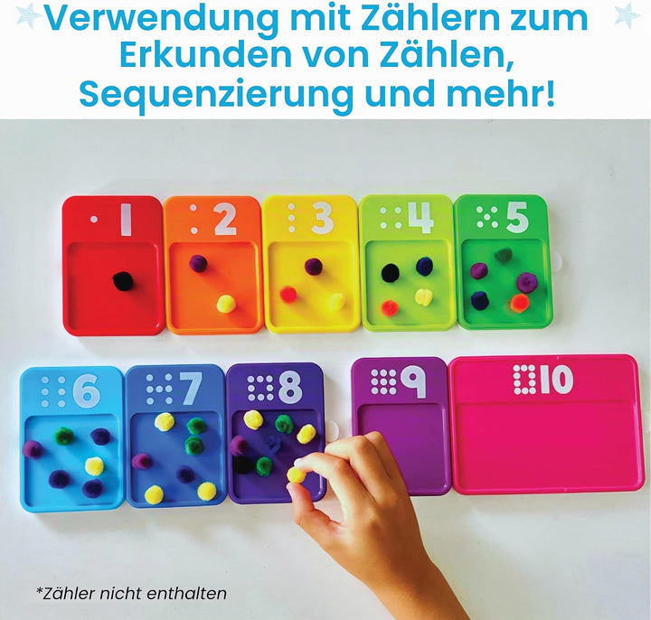 Learning Resources Sensorische Zahlentafeln, Lernspielzeug für Kinder ab 3 Jahren, Fingerspurentafel
