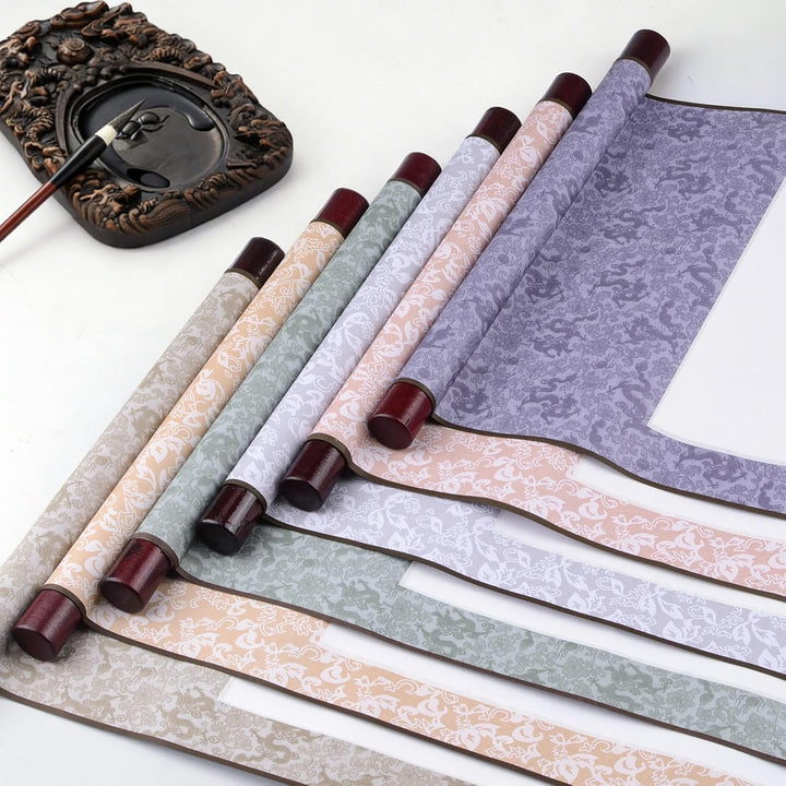 WANDIC Leere Hängerolle, Set Mit 6 leeren Malrollen Für Chinesische Kalligraphie, Chinesische Papier