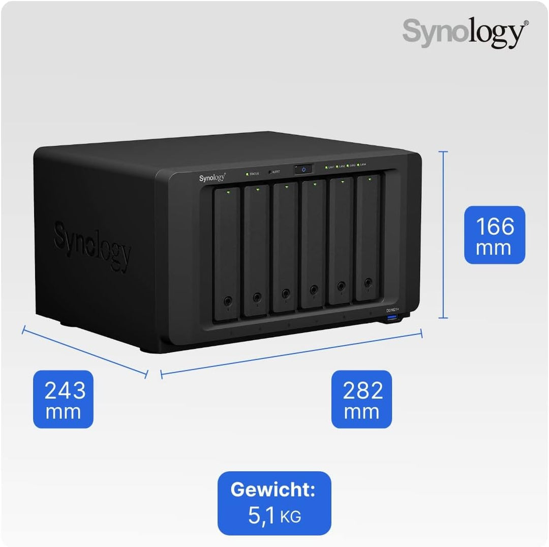 Synology NAS DS1621xs+ 6bay Desktop 8GB RAM 2xGBE 1x10 GBE