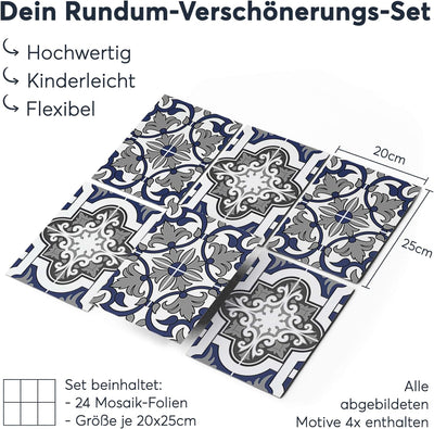 CREATISTO Mosaik Klebefliesen Stickerfliesen Fliesenfolie - Hochwertige Sticker Aufkleber für Wandfl