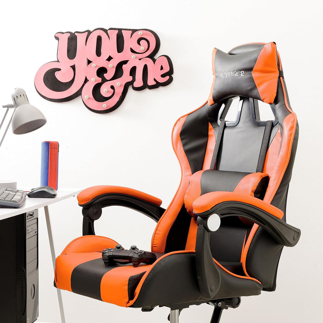 Baroni Home Gaming-Stuhl, ergonomischer Bürostuhl, gepolstert Gaming Sessel mit bequemer, Verstellba