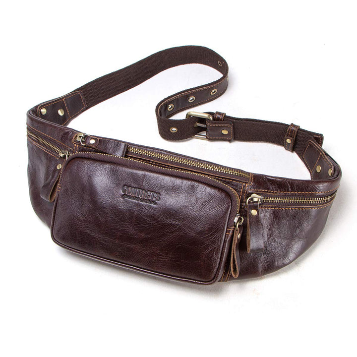 Gürteltaschen Männer Herren Echtes Leder Tasche Hüfttasche Bauchtasche Multifunktionale Hüfttasche m