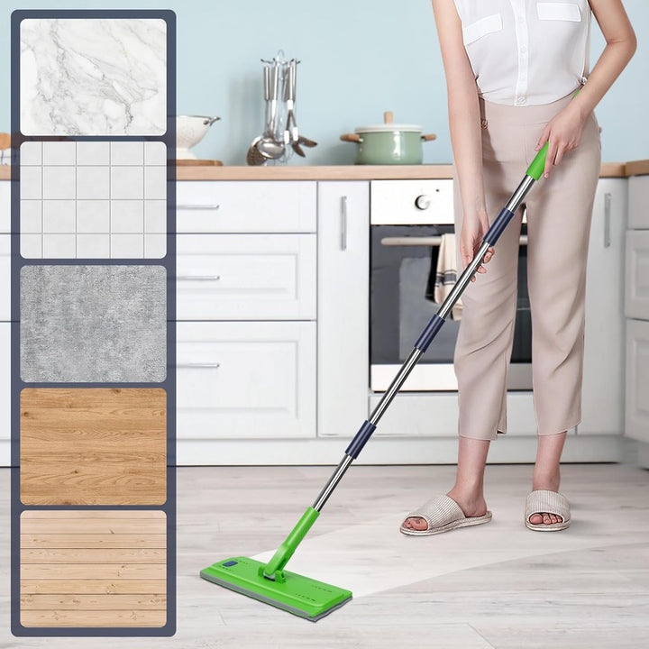 Masthome Wischmopp Set mit Eimer,138CM Wischmopp mit Auswringfunktion, Putzeimer mit Wischmop aus Ed