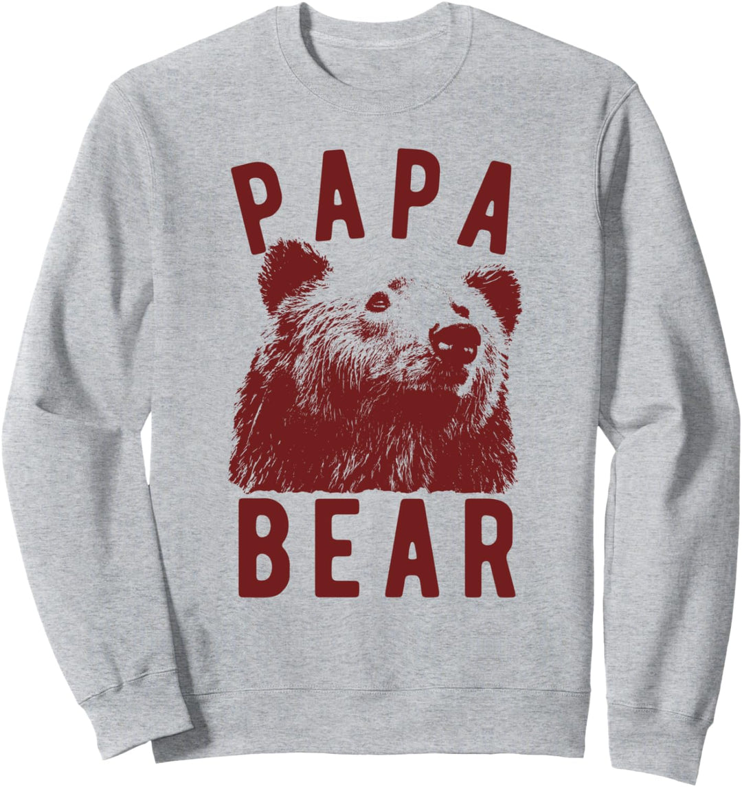 Papa Bear Shirts for Men Funny Grandpa Dad Father's Day Gift Sweatshirt