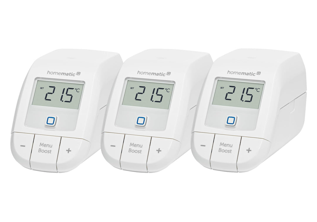 Homematic IP 3er Set Smart Home Heizkörperthermostat – basic, digitaler Thermostat Heizung, Steuerun