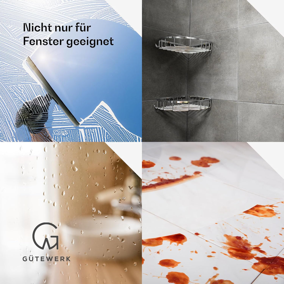 2 in 1 Fensterreiniger und Reinigungstuch, 23 cm Glasreiniger, Duschabzieher Box, Fensterreinigung w