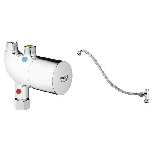 GROHE Grohtherm Micro Bundle | Thermischer Verbrühschutz mit Anschluss-Set, Verbrühschutz mit Anschl