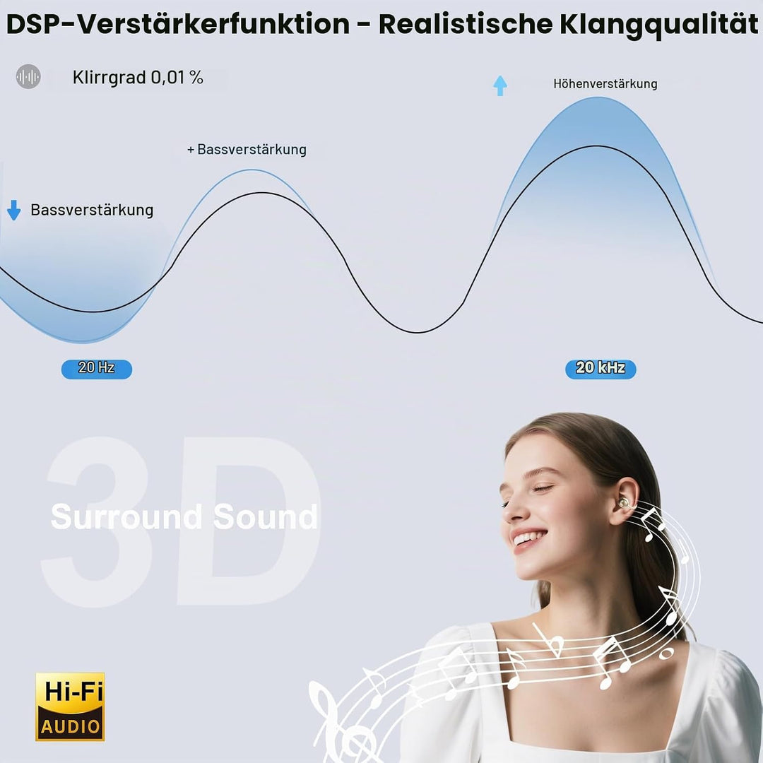 Kabellose Bluetooth-Kopfhörer, Sport-Kopfhörer, Bluetooth 5.4, 8 Stunden Akkulaufzeit, leicht und st