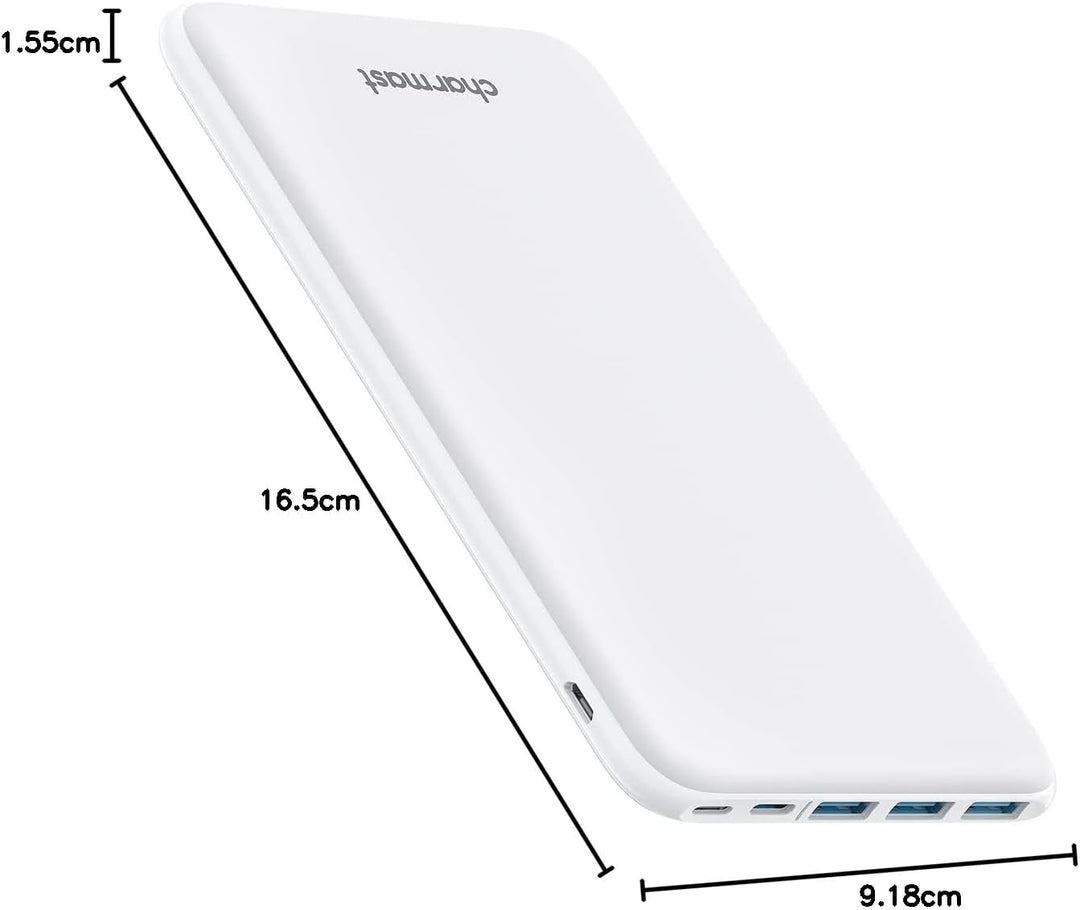 Charmast 26800mAh Powerbank USB C Externer Akku dünne Power Bank Handy Tragbares Ladegerät mit 3 Ein