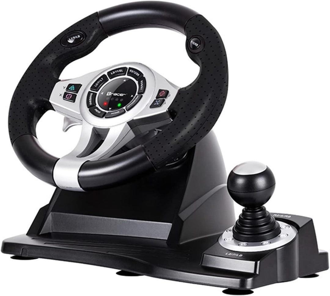 Tracer Roadster 4 in 1 Lenkrad für PC/PS3/PS4/Xone 2-Pedalset Ganghebel 270-Grad-Rotationswinkel