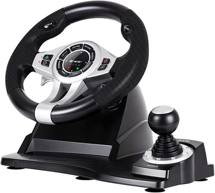 Tracer Roadster 4 in 1 Lenkrad für PC/PS3/PS4/Xone 2-Pedalset Ganghebel 270-Grad-Rotationswinkel