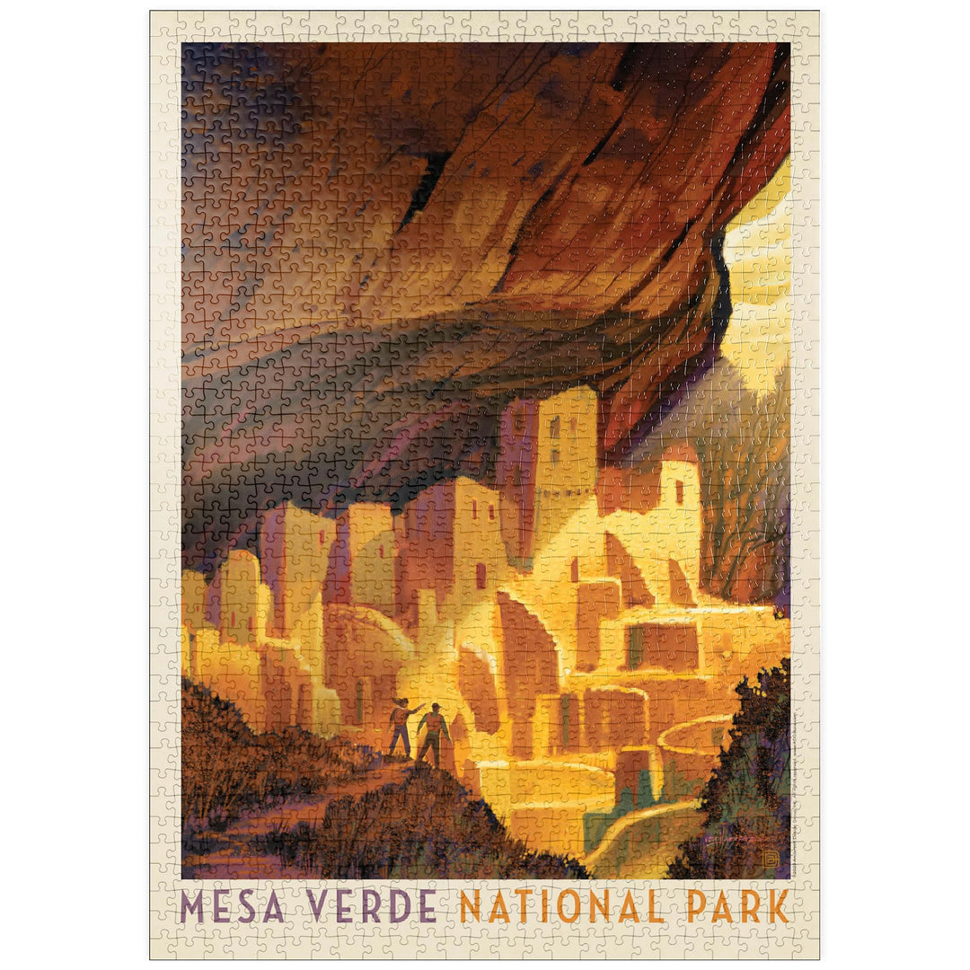 Mesa Verde National Park: Golden Moment, Vintage Poster - Premium 1000 Teile Puzzle - MyPuzzle Sonde