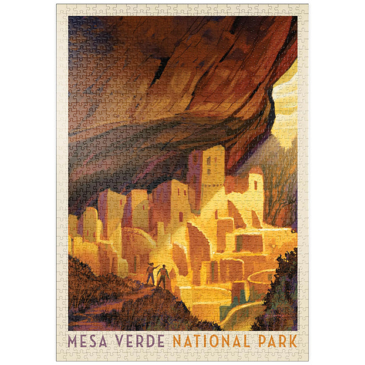 Mesa Verde National Park: Golden Moment, Vintage Poster - Premium 1000 Teile Puzzle - MyPuzzle Sonde