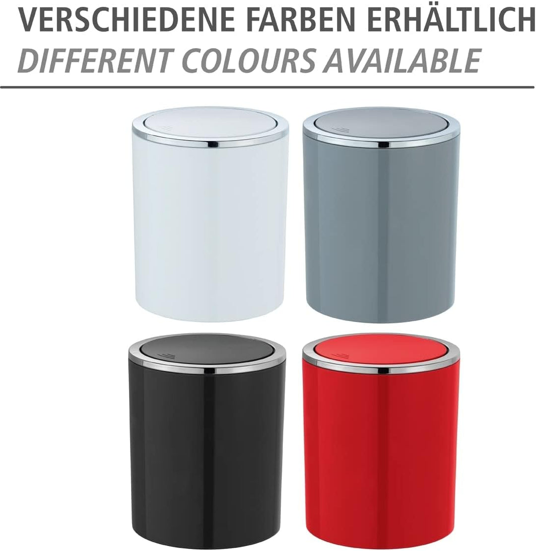 WENKO Kosmetikeimer Inca, 2 Liter Fassungsvermögen, Abfallbehälter fürs Gäste-WC, Badezimmer-Mülleim