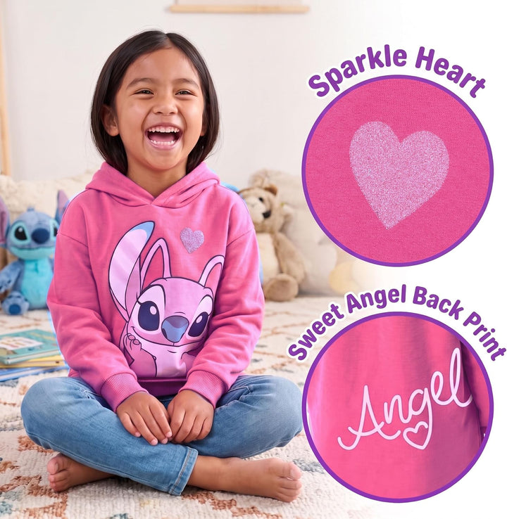 Disney Stitch Pullover | Stitch Und Angel Lang Kapuzenpullover Für Mädchen | Stitch Kleidung Mädchen