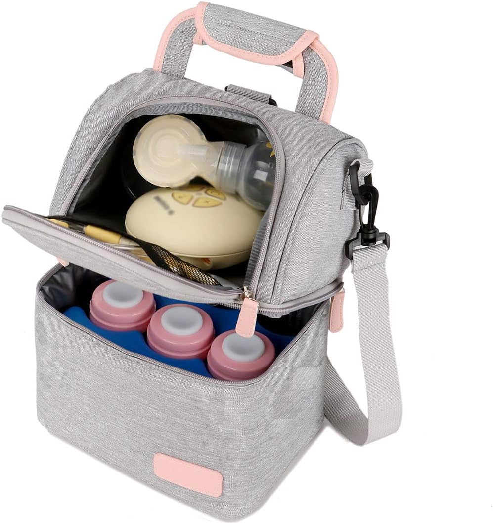 Mengshen wasserdichte Muttermilch Babyflasche Kühltasche - Tragbare Wärmeisolierte Lunchbox/Grosse K