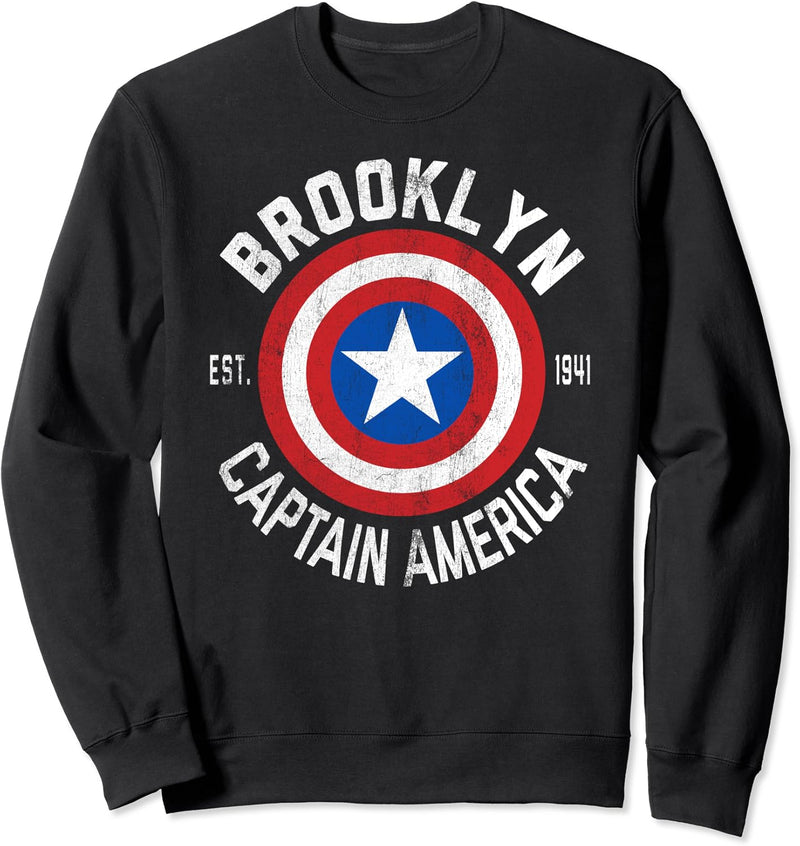 Marvel Comics Retro Classic Captain America Brooklyn Schild Sweatshirt