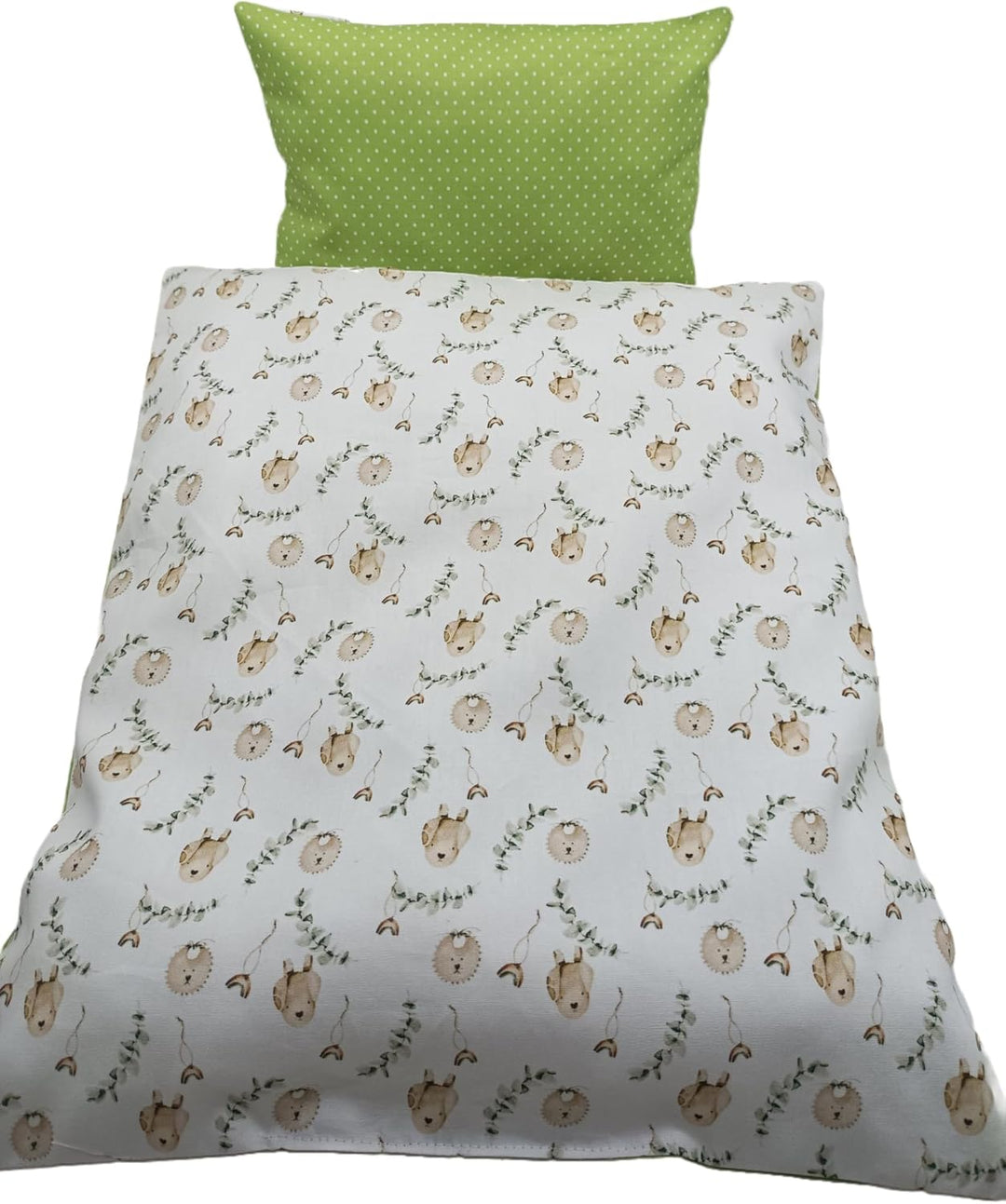 Puppen Wendebettwäsche Fabelwesen, Skandinavisches Design (Decke 40 h x 34 b, Kissen 17h x 22 b), De