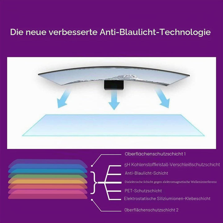 Anti-Blaulichtfilter für 17.3 Zoll 16:9 Computermonitore Displayschutzfolie, Anti-Blaulicht, Anti-UV