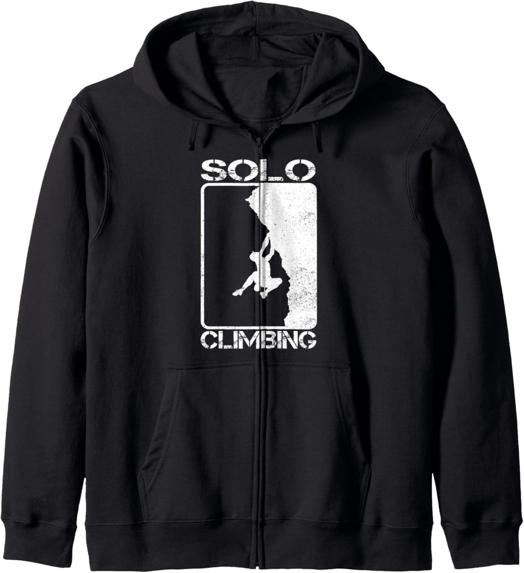 Solo Klettern Soloing Bouldern Kapuzenjacke