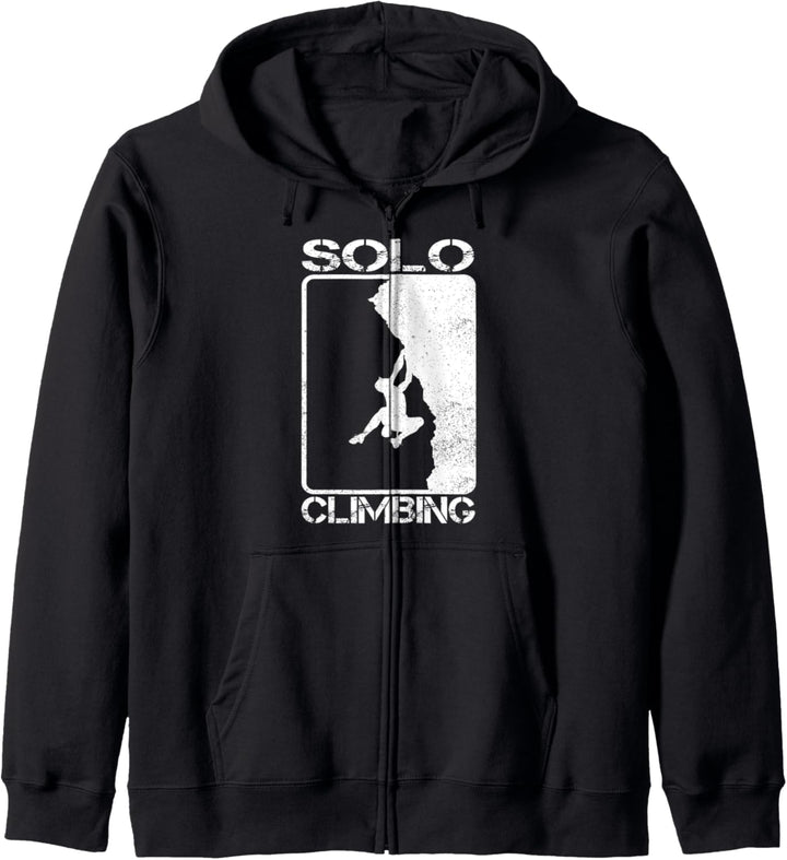 Solo Klettern Soloing Bouldern Kapuzenjacke