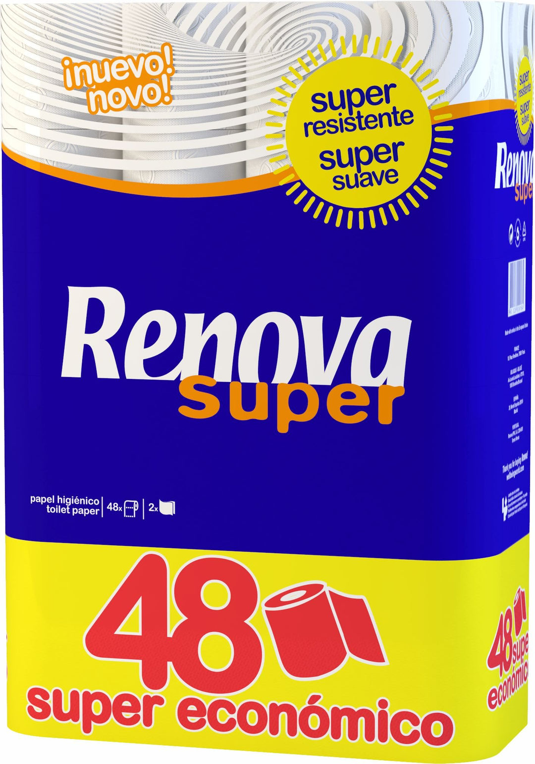 Renova Super Hygienepapier, 48 Rollen weiss 48 stück (1er Pack), weiss 48 stück (1er Pack)