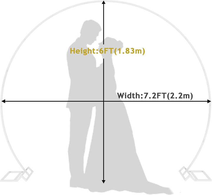 Wokceer Hochzeit Bogen Hintergrund Stand, 2 M Runde Hintergrund Stand Kreis Ballon Bogen Rahmen Stan