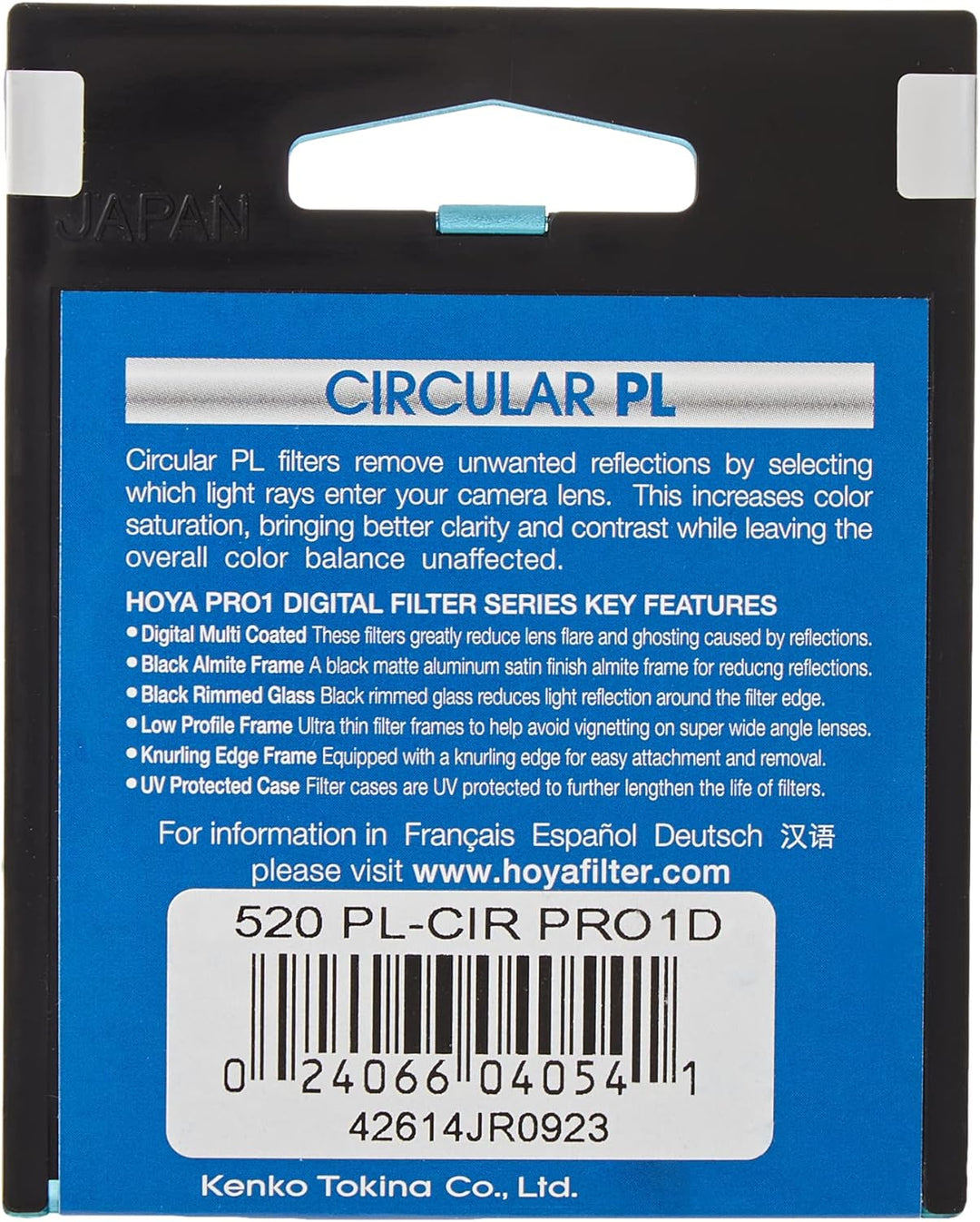 Hoya Pro1 Digital Pol Cirkular 52mm schwarz kompatibel 52mm Single, 52mm Single