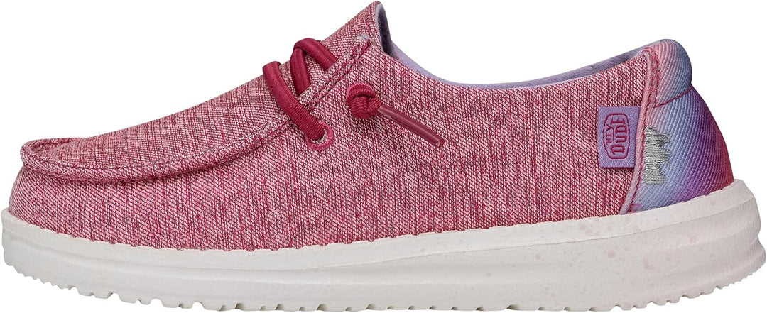 HEYDUDE Mädchen Wendy Youth Moc Toe Shoes 31 EU Sparkle Pink, 31 EU Sparkle Pink