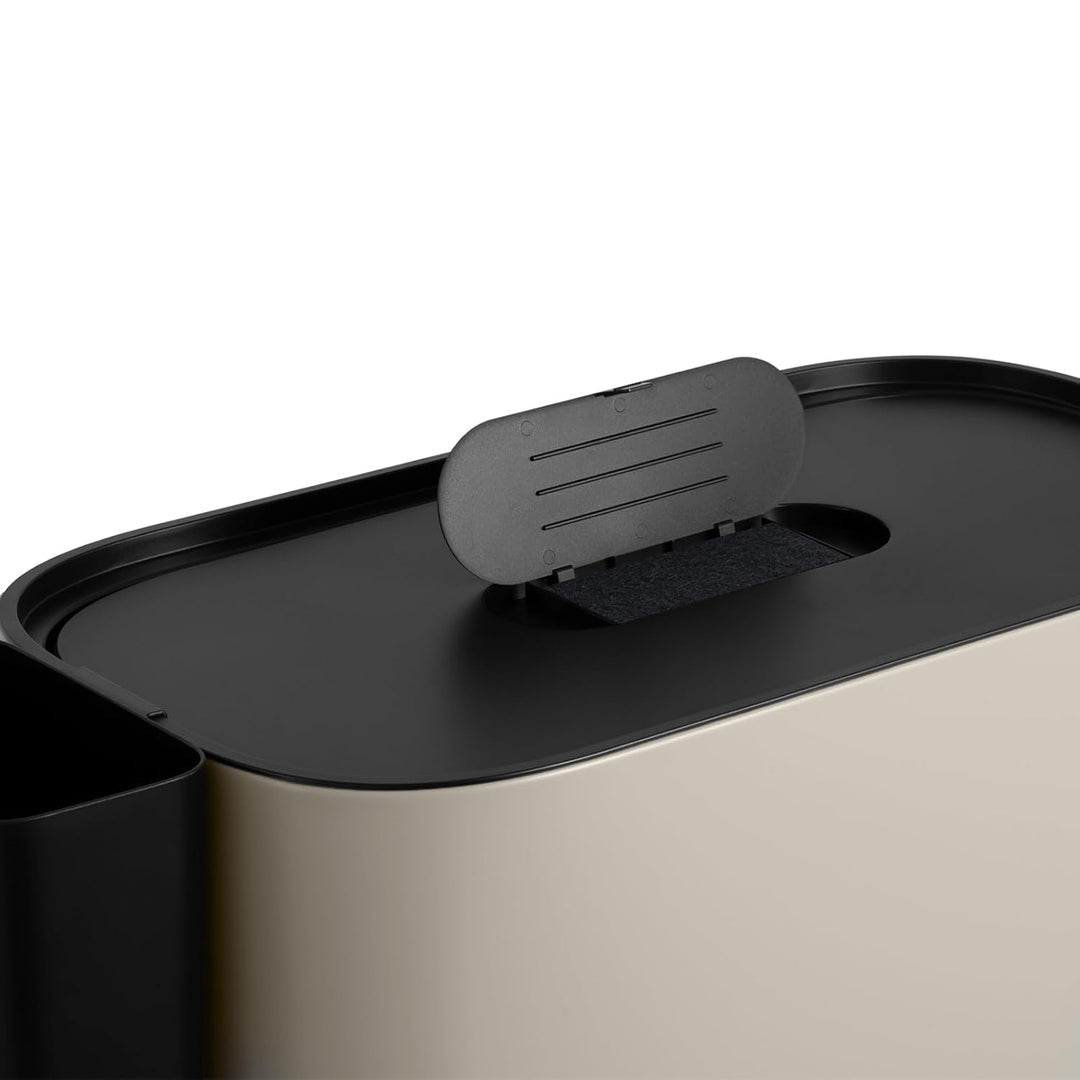 SVITA MLT2X30 Mülleimer Treteimer Abfalleimer 60l 2 Fächer freistehend mit Deckel inkl. Inneneimer T
