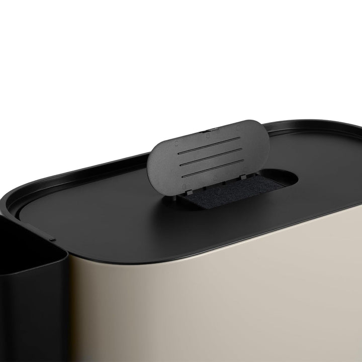 SVITA MLT2X30 Mülleimer Treteimer Abfalleimer 60l 2 Fächer freistehend mit Deckel inkl. Inneneimer T
