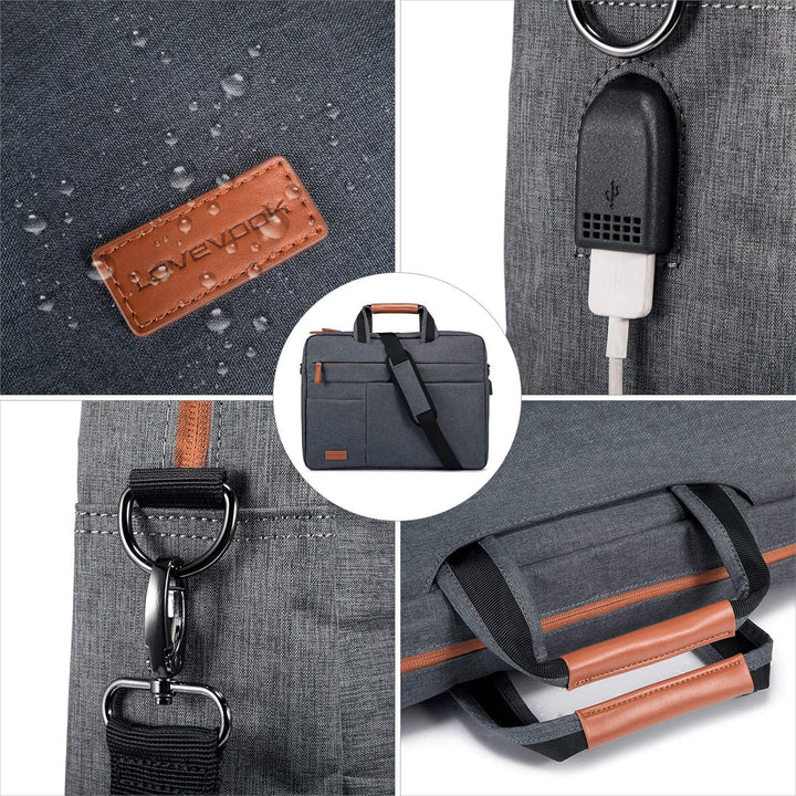 LOVEVOOK Laptop Tasche 15.6 Zoll Notebook Tasche 15.6 Zoll Wasserdicht Aktentasche Herren Schulterta