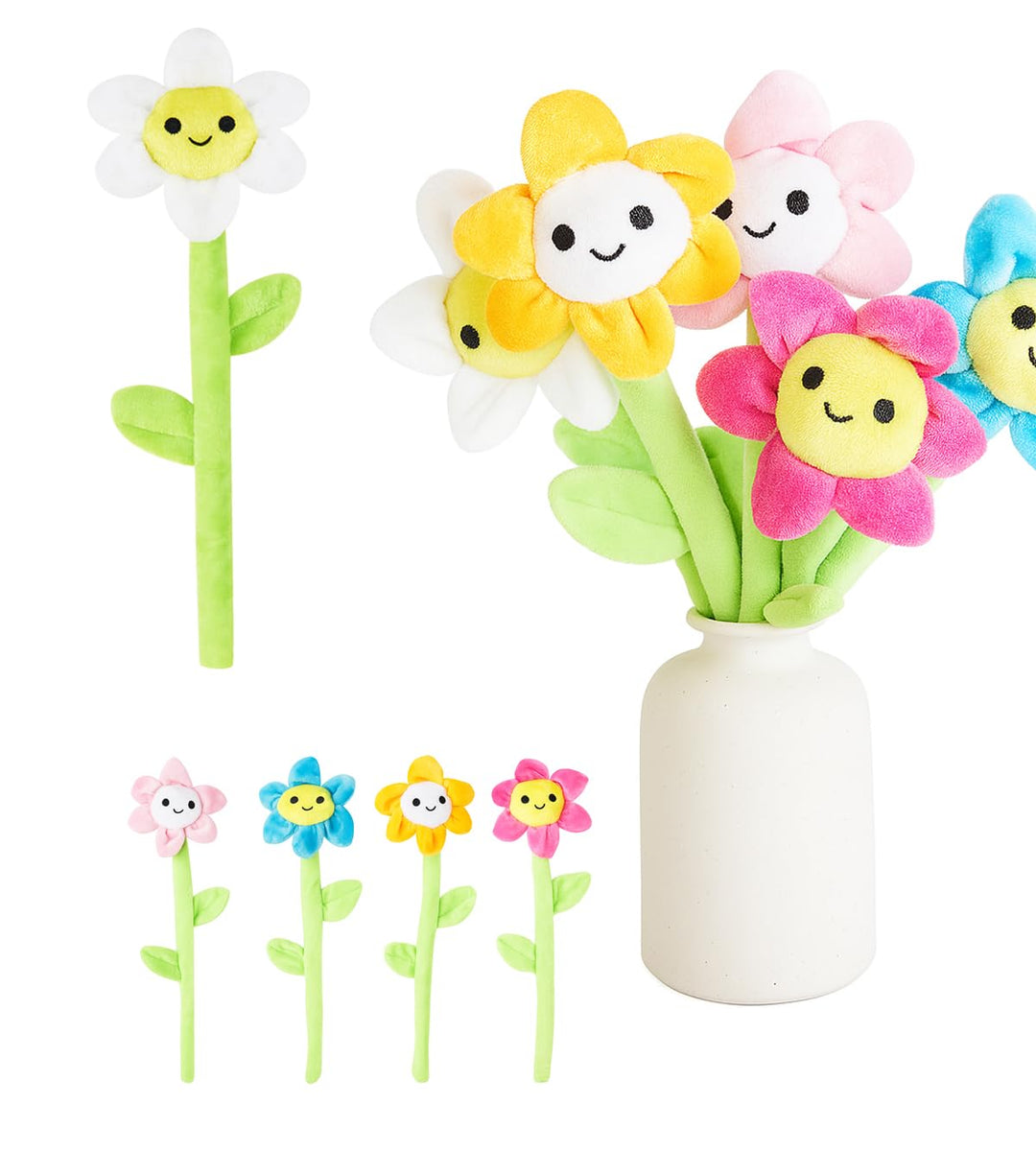 Plüsch Blumen Stoffblumen Blumenstrauss lustige Plüsch Pflanze Stoff Blumen für Kinder Geschenkidee
